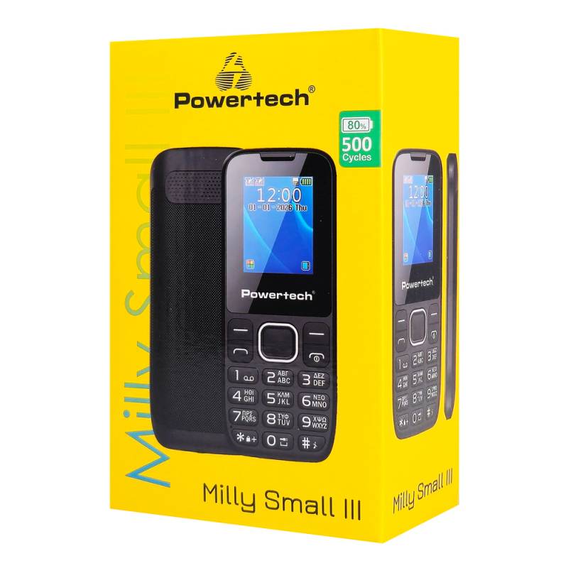 Powertech κινητό τηλέφωνο Milly Small III, 1.77", dual SIM, χωρίς κάμερα, μαύρο – φωτογραφία 3