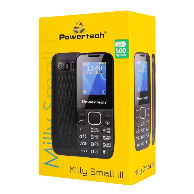 Powertech κινητό τηλέφωνο Milly Small III, 1.77", dual SIM, με κάμερα, μαύρο – φωτογραφία 3