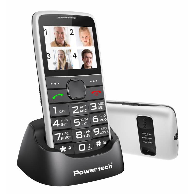 Powertech κινητό τηλέφωνο Sentry Eco V2, dual SIM, πλήκτρο SOS, λευκό Powertech κινητό τηλέφωνο Sentry Eco V2, dual SIM, πλήκτρο SOS, λευκό