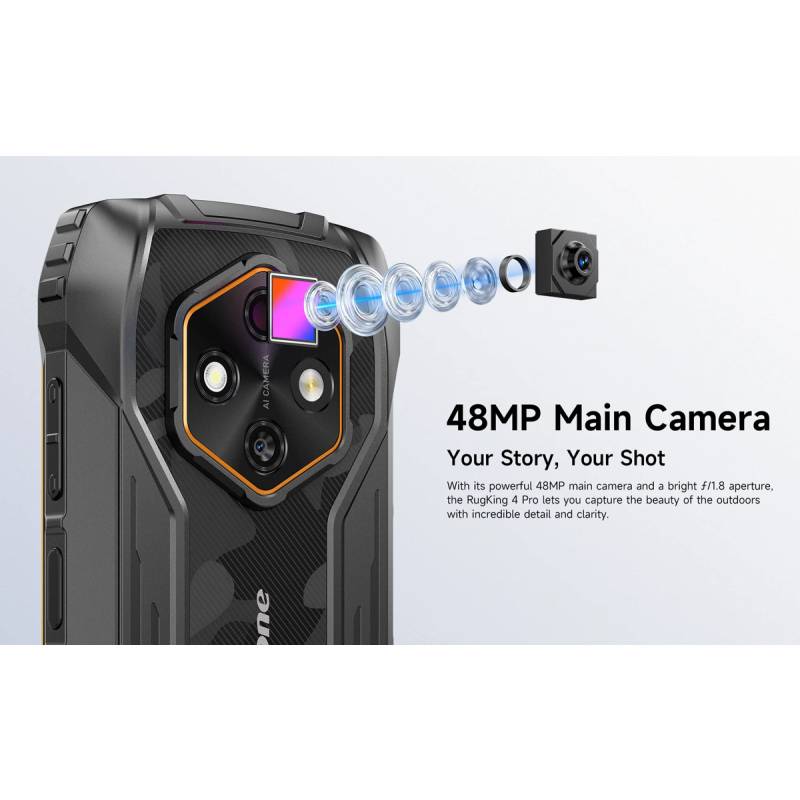 Ulefone smartphone RugKing 4 Pro, 6.56", 8/128GB, 10200mAh, IP68/IP69K/MIL-STD-810H, μαύρο – φωτογραφία 3