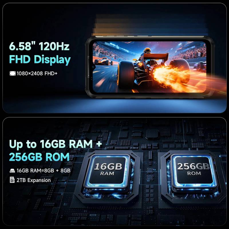 Ulefone smartphone Armor 22 Pro, 6.58", 8/128GB, 6600mAh, IP68/IP69K/MIL-STD-810H, μαύρο – φωτογραφία 6
