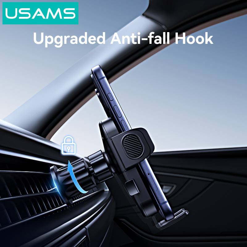 USAMS βάση smartphone αυτοκινήτου ZJ090 για αεραγωγούς, μαύρη – φωτογραφία 4