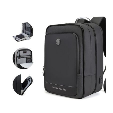 Arctic Hunter τσάντα πλάτης B00227L με θήκη laptop 17", 41L, USB, μαύρη – φωτογραφία 8