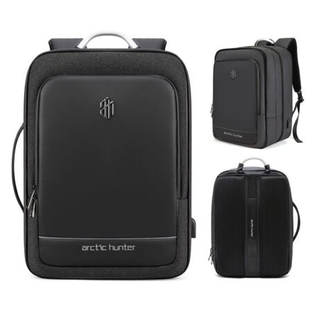 Arctic Hunter τσάντα πλάτης B00227L με θήκη laptop 17", 41L, USB, μαύρη – φωτογραφία 9