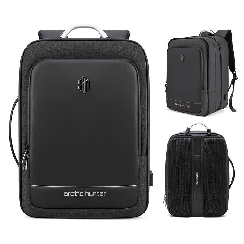 Arctic Hunter τσάντα πλάτης B00227L με θήκη laptop 17", 41L, USB, μαύρη – φωτογραφία 9