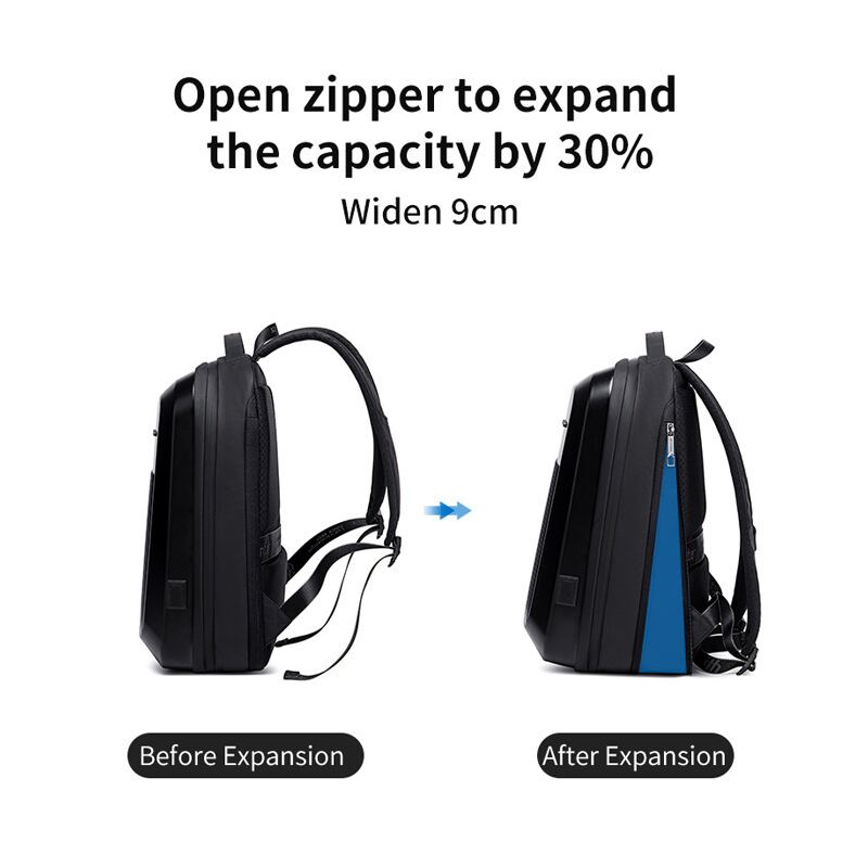 Arctic Hunter τσάντα πλάτης B00487 με θήκη laptop 15.6", λουκέτο TSA, 22L, μαύρη – φωτογραφία 5