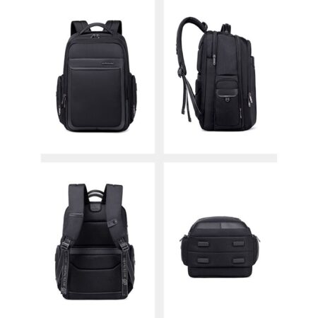 Arctic Hunter τσάντα πλάτης B00544 με θήκη laptop 17", 40L, USB, μαύρη – φωτογραφία 7