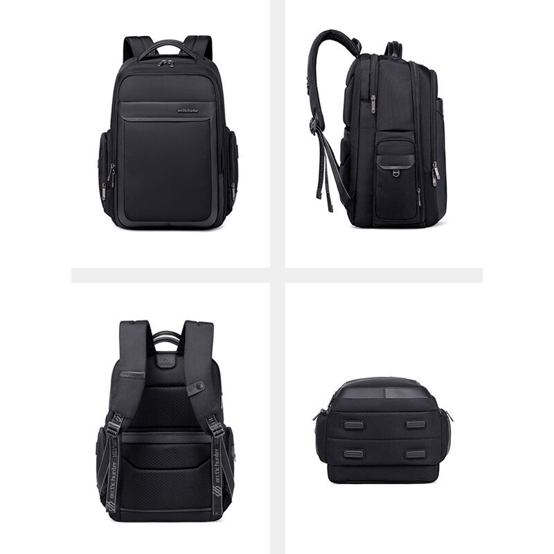 Arctic Hunter τσάντα πλάτης B00544 με θήκη laptop 17", 40L, USB, μαύρη – φωτογραφία 7