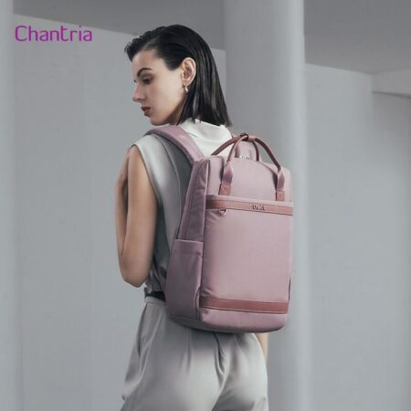 Chantria γυναικεία τσάντα πλάτης CB00639 με θήκη laptop 14", 12.5L, μωβ – φωτογραφία 2