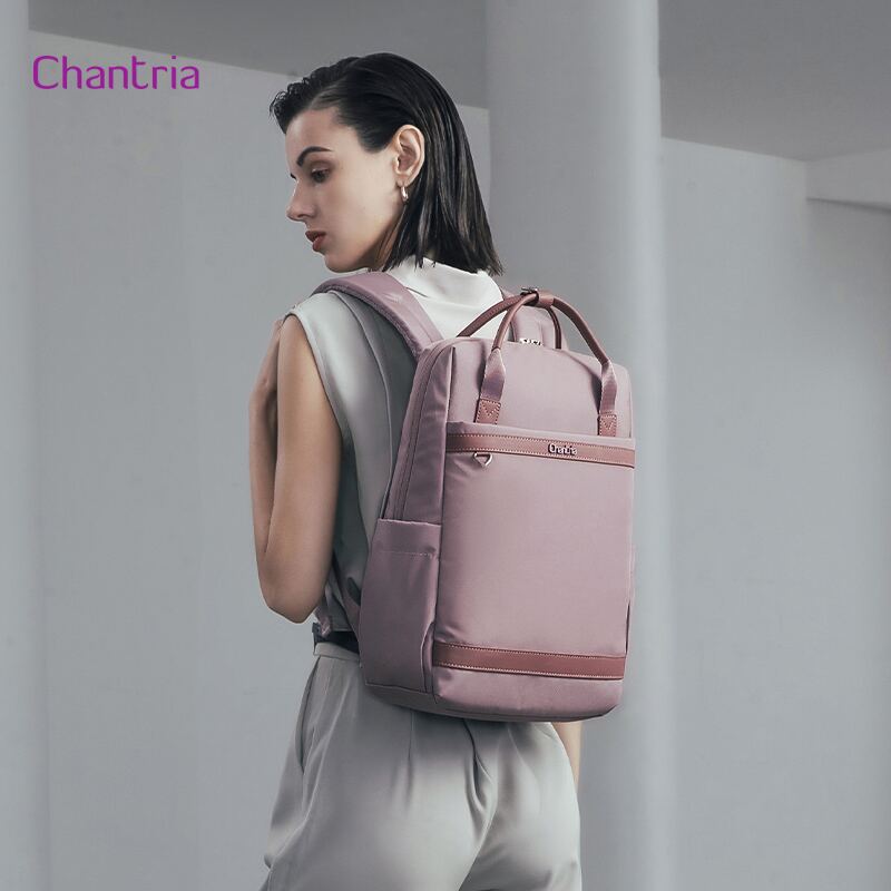 Chantria γυναικεία τσάντα πλάτης CB00639 με θήκη laptop 14", 12.5L, μωβ – φωτογραφία 2