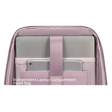 Chantria γυναικεία τσάντα πλάτης CB00639 με θήκη laptop 14", 12.5L, μωβ – φωτογραφία 6