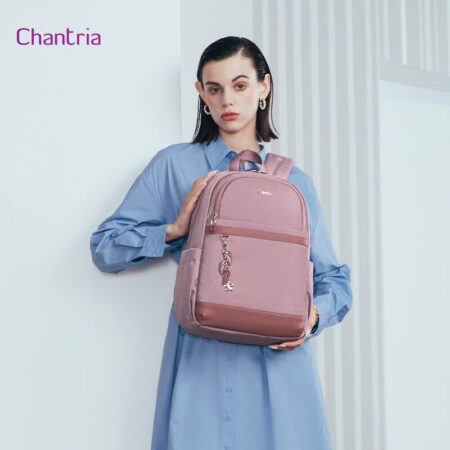 Chantria γυναικεία τσάντα πλάτης CB00648 με θήκη laptop 14.3L", 14L, μωβ – φωτογραφία 2
