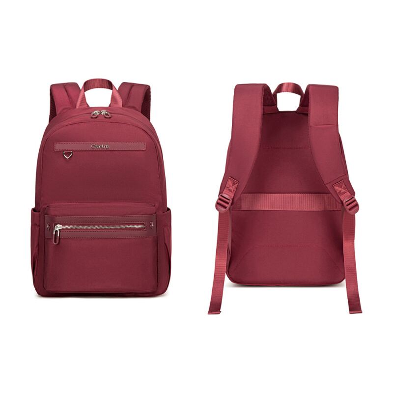 Chantria γυναικεία τσάντα πλάτης CB00649 με θήκη laptop 14", 14.3L, κόκκινη – φωτογραφία 5