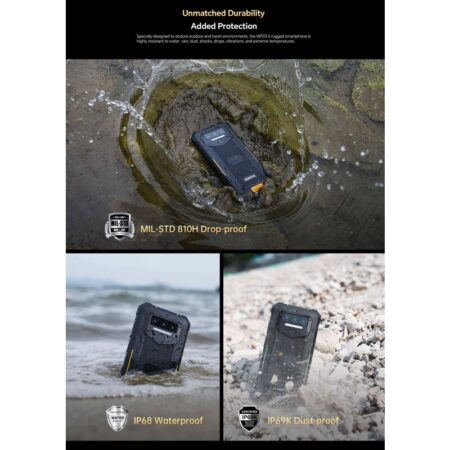 Oukitel smartphone WP23S, 6.52", 4/64GB, 10600mAh, IP68/IP69K/MIL-STD 810H, μαύρο – φωτογραφία 5