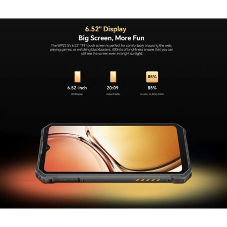 Oukitel smartphone WP23S, 6.52", 4/64GB, 10600mAh, IP68/IP69K/MIL-STD 810H, μαύρο – φωτογραφία 9