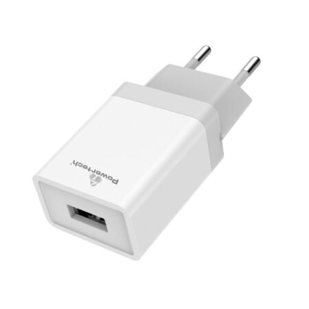 Powertech φορτιστής τοίχου PT-759, USB, 1A, λευκός