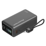 Powertech power bank PT-1640 με οθόνη & καλώδιο, 20000mAh, 100W, γκρι