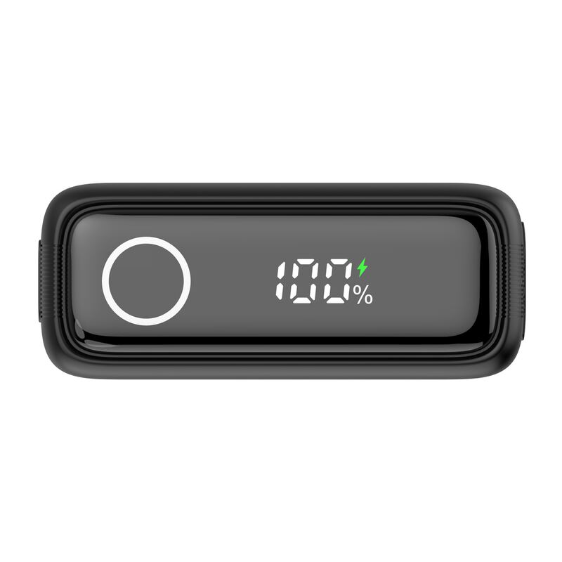 Powertech power bank PT-1641 με οθόνη & καλώδιο, 10000mAh, 22.5W, μαύρο – φωτογραφία 2