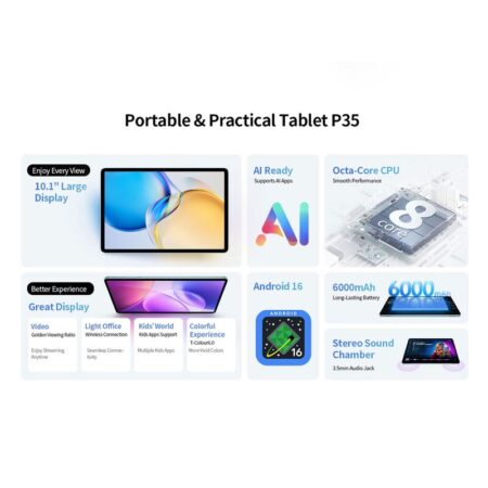 Teclast tablet P35, 10.1", 3/32GB, Android 16, 6000mAh, μπλε – φωτογραφία 9