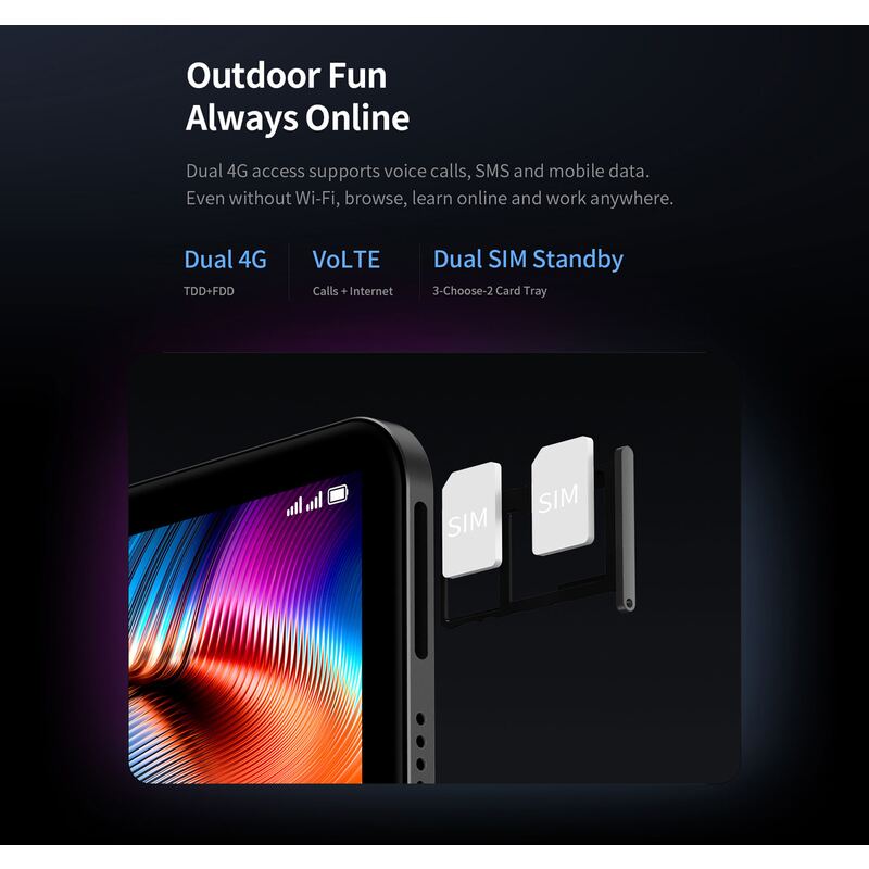 Teclast tablet T70 Pro, 14", 8/128GB, 4G, Android 16, 10000mAh, γκρι – φωτογραφία 3
