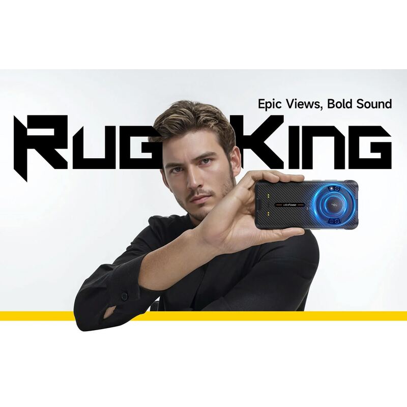 Ulefone smartphone RugKing με ηχείο 3.5W, 5.99", 8/128GB, 9600mAh, IP68/IP69K/MIL-STD-810H, μαύρο – φωτογραφία 2