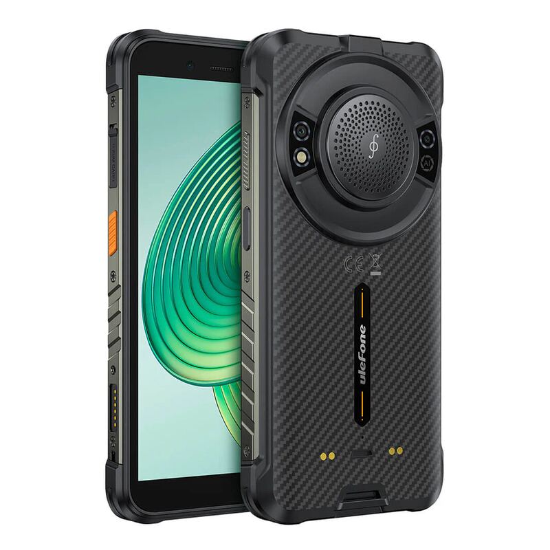 Ulefone smartphone RugKing με ηχείο 3.5W, 5.99", 8/128GB, 9600mAh, IP68/IP69K/MIL-STD-810H, μαύρο