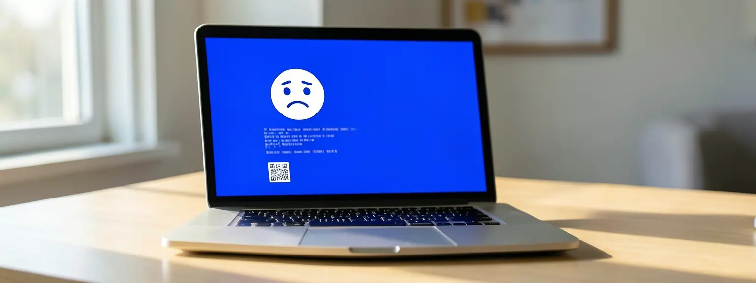 Laptop με μπλε οθόνη σφάλματος των Windows