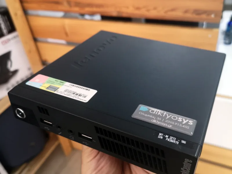 Mini υπολογιστής Lenovo ThinkCentre με αυτοκόλλητο Diktyosys