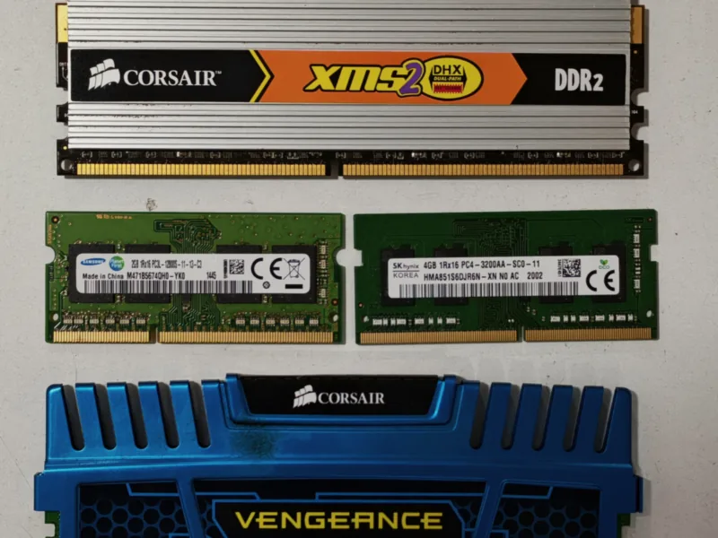 Μνήμες RAM για desktop και για laptop, διαφορετικών γενιών