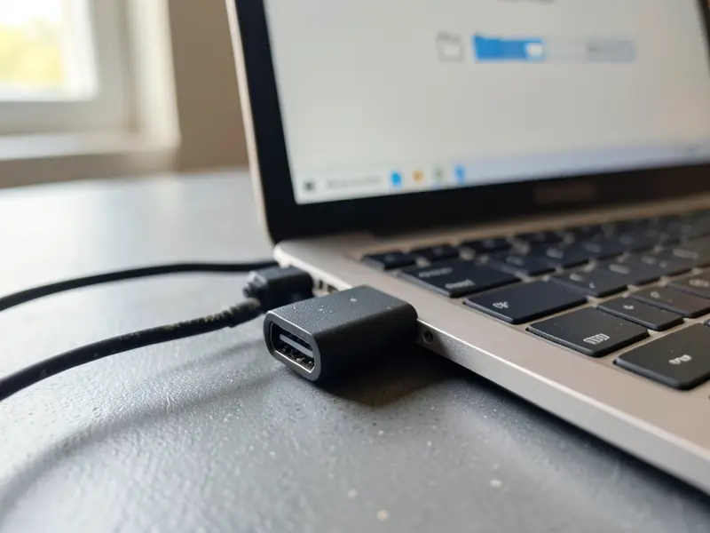 Εξωτερικός δίσκος συνδεδεμένος σε laptop κατά την αντιγραφή αρχείων